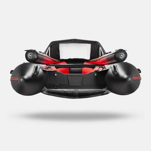 Надувная лодка GLADIATOR E450X PRO красно-черный