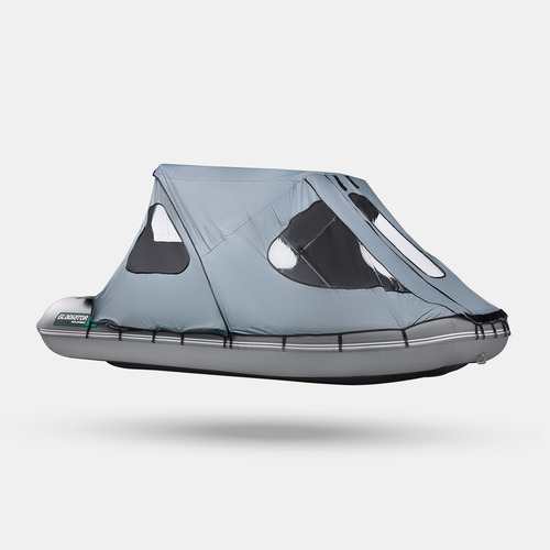 Тент ходовой с каркасом для лодок Gladiator E420PRO серый серии AIR PRO (E)